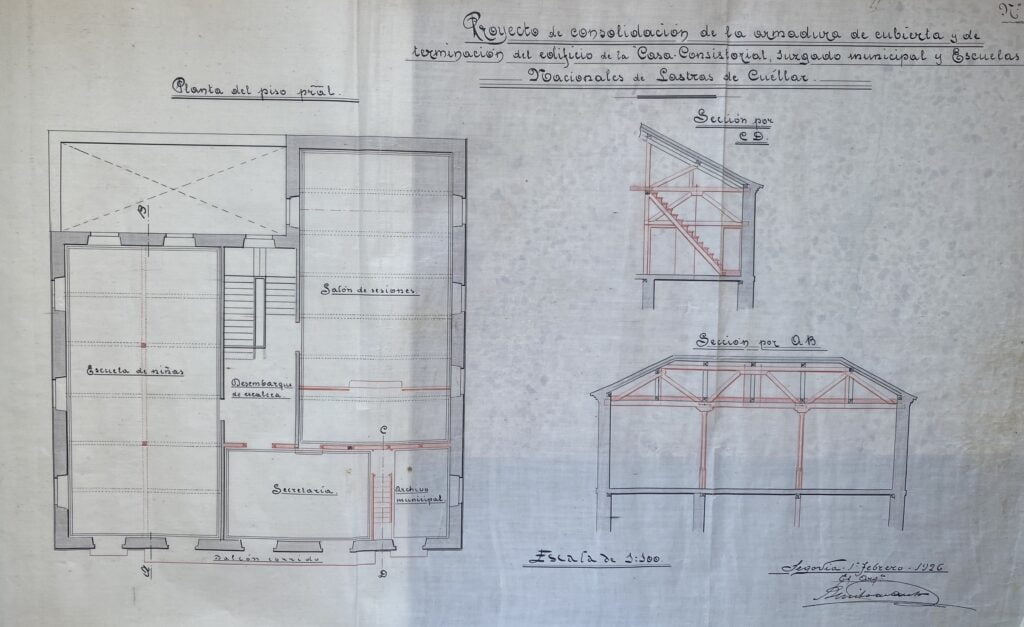 Proyecto ayuntamiento Lastras de Cuéllar 1926