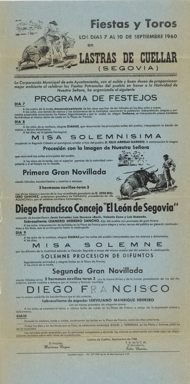 Carteles de las fiestas de Lastras de Cuéllar