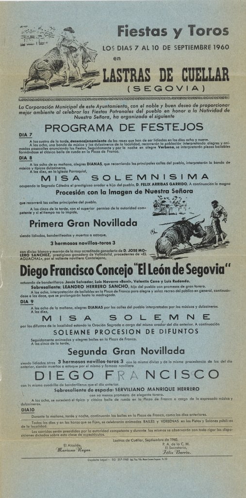 cartel fiestas 1960 